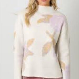 Funnel Neck floral print Sweater